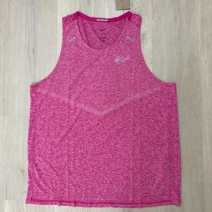 Nike Running Tank Top Mens Large Pink Rise 365 Dri Fit CZ9179-621